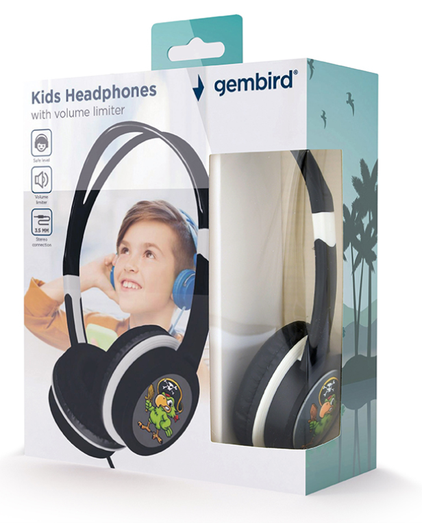 Gembird MHP-JR-BK auricular y casco Auriculares Alámbrico Diadema Música Negro