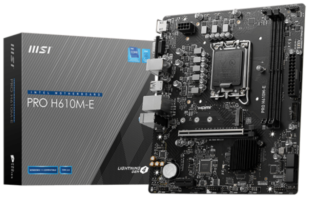 MSI PRO H610M-E placa base Intel H610 LGA 1700 micro ATX