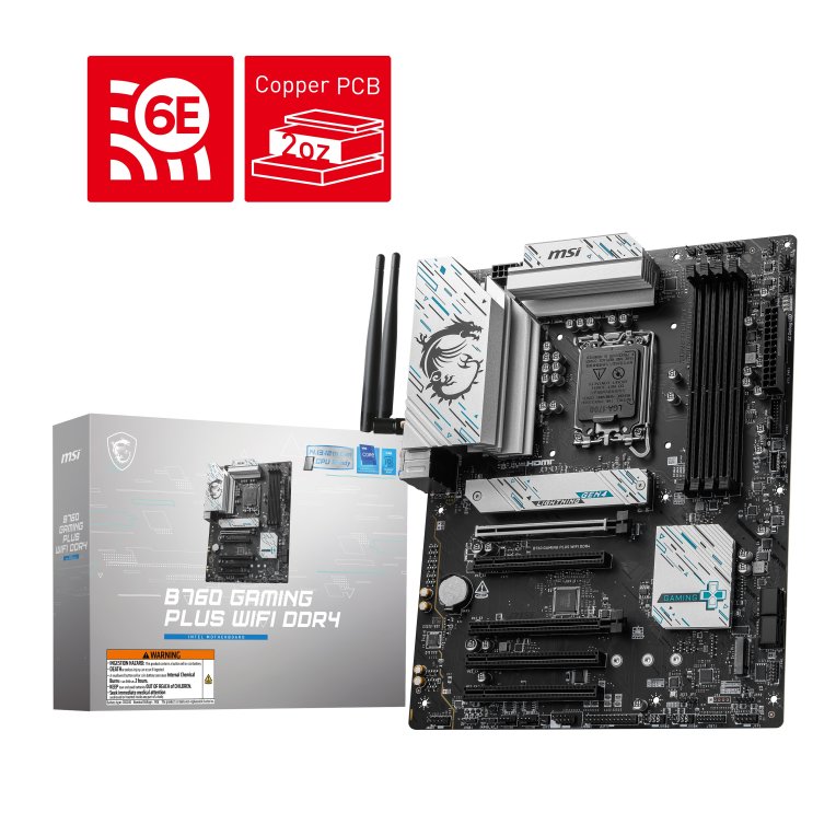 MSI B760 GAMING PLUS WIFI DDR4 placa base Intel B760 LGA 1700 ATX