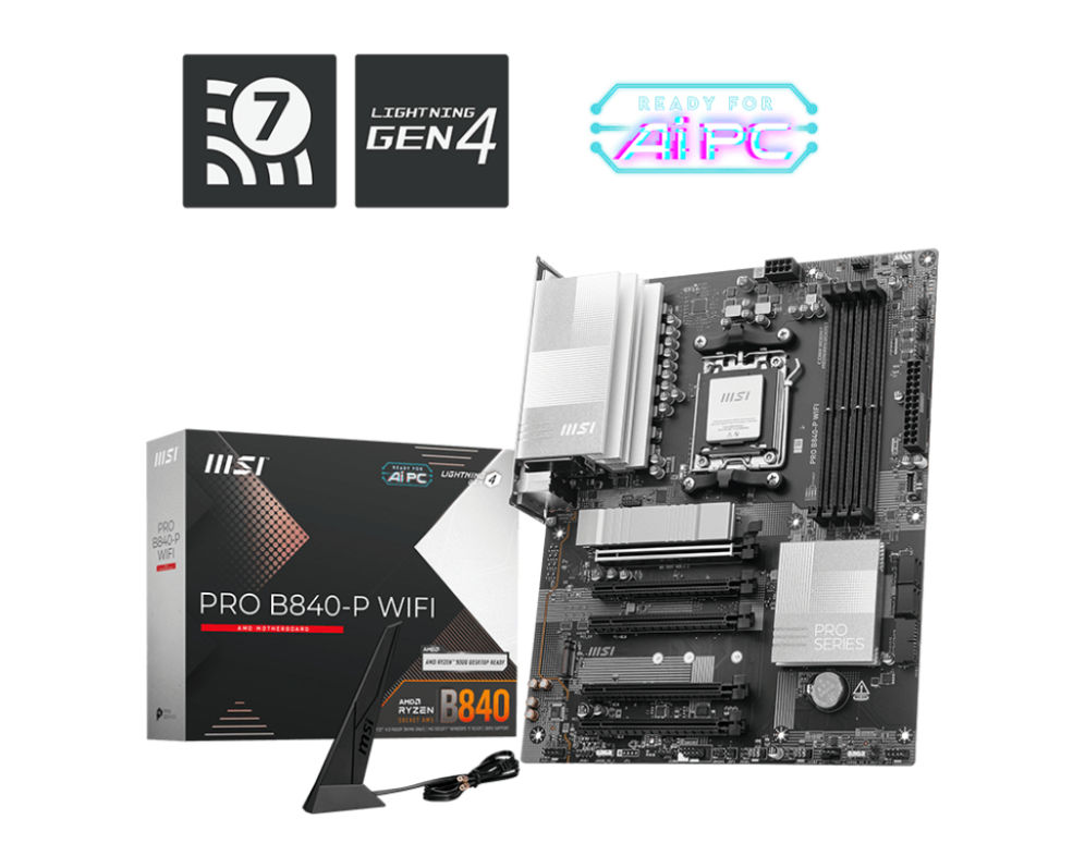 MSI PRO B840-P WIFI placa base AMD B840 Zócalo AM5 ATX