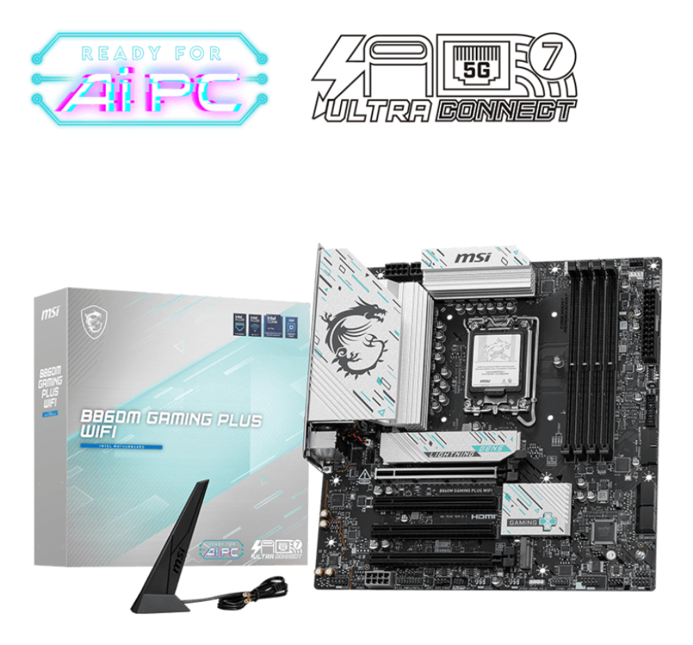 MSI B860M GAMING PLUS WIFI placa base Intel B860 LGA 1851 (Socket V1) micro ATX