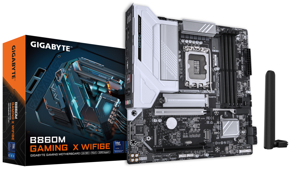 GIGABYTE B860M GAMING X WIFI6E Placa base - CPUs Intel Core Ultra, VRM de 8+1+2+2 fases, hasta 9200MHz DDR5, 1xPCIe 5.0 + 1xPCIe 4.0 M.2, LAN 2,5 GbE, WIFI 6E, USB 4