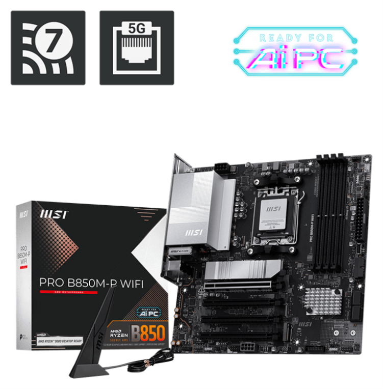 MSI 911-7E71-001 placa base AMD B850 Zócalo AM5 micro ATX