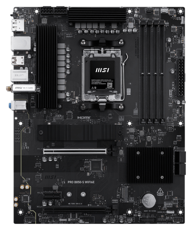 MSI PRO B850-S WIFI6E placa base AMD B850 Zócalo AM5 ATX