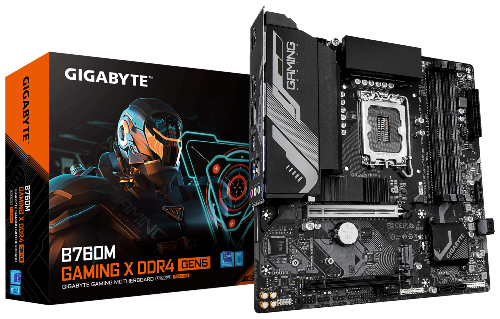 GIGABYTE B760M GAMING X DDR4 GEN5 Placa Base – Compatible con procesadores Intel Core 14ª generación, VRM de 8+1+1 fases, hasta 3200 MHz DDR4, 2 x M.2 PCIe 4.0, LAN 2.5 GbE, USB 3.2 Gen 1