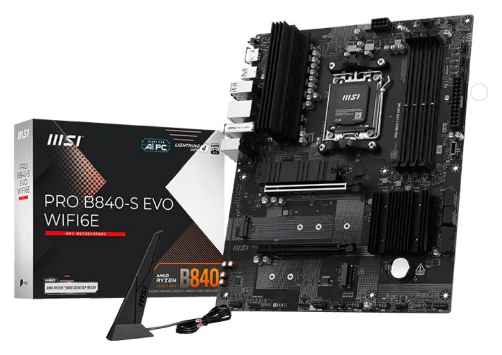 MSI Pro B840-S EVO WIFI6E AMD B840 Zócalo AM5 ATX