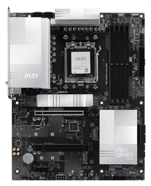 MSI PRO X870E-S EVO WIFI placa base AMD X870E Zócalo AM5 ATX