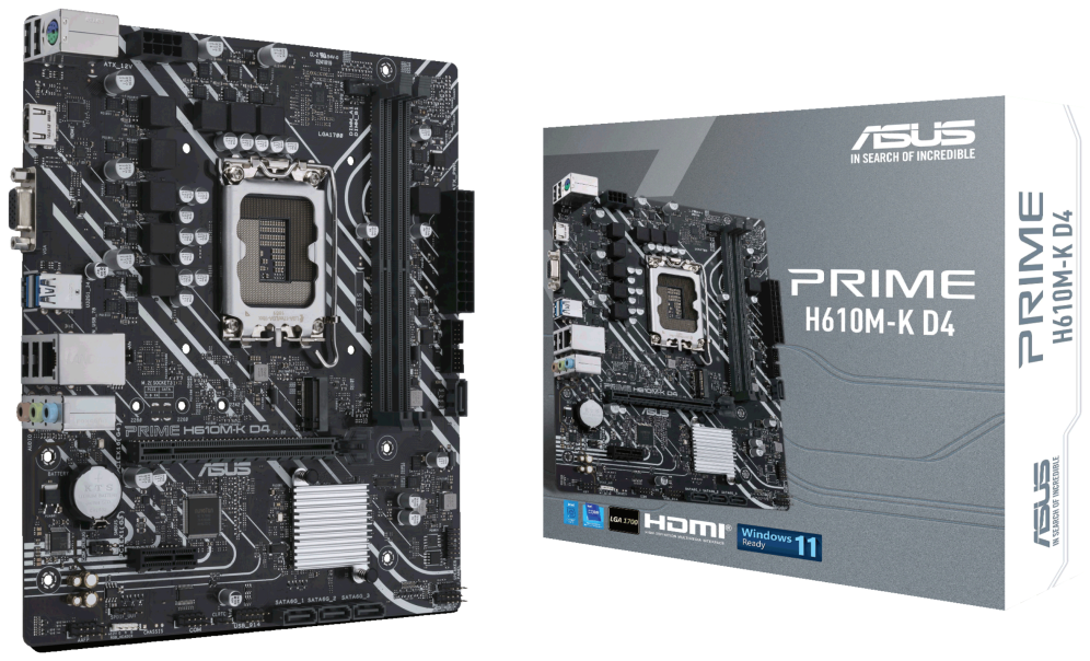 ASUS PRIME H610M-K D4 Intel H610 LGA 1700 micro ATX