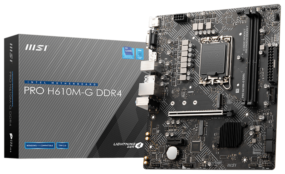 MSI PRO H610M-G DDR4 placa base Intel H610 LGA 1700 micro ATX