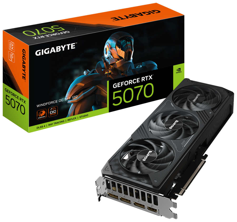 GIGABYTE GeForce RTX 5070 WINDFORCE OC SFF 12G Tarjeta Gráfica