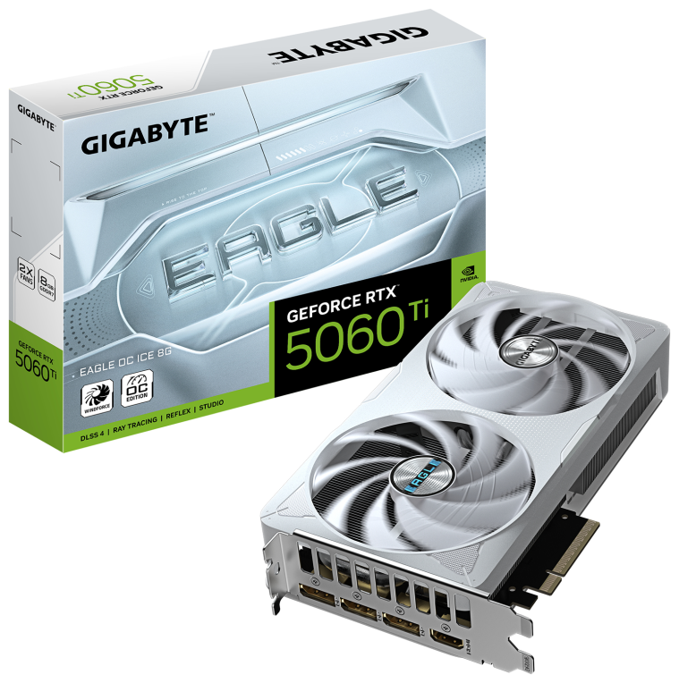 GIGABYTE GeForce RTX 5060 Ti EAGLE OC ICE 8G Tarjeta Gráfica
