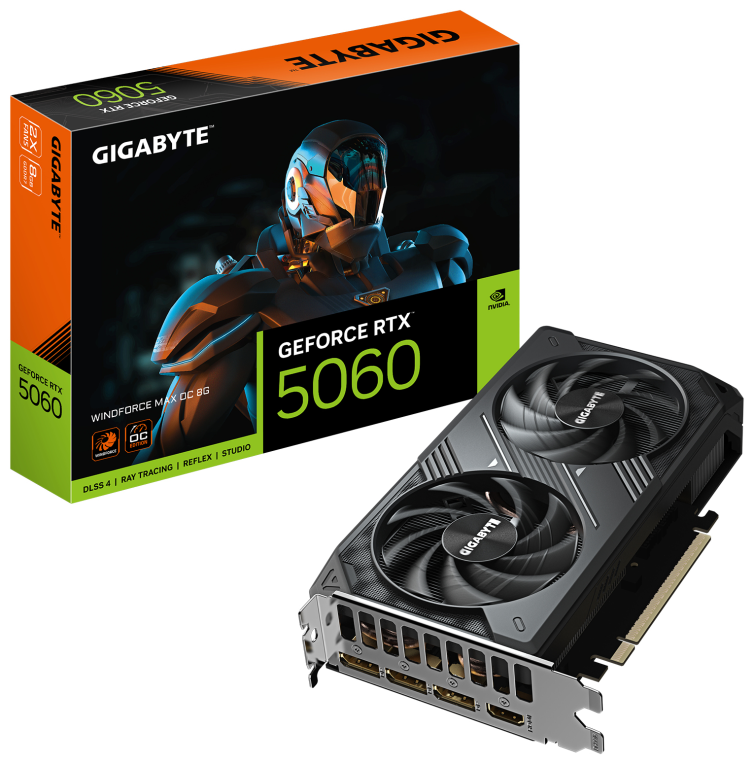 GIGABYTE GeForce RTX 5060 WINDFORCE MAX OC 8G Tarjeta Gráfica