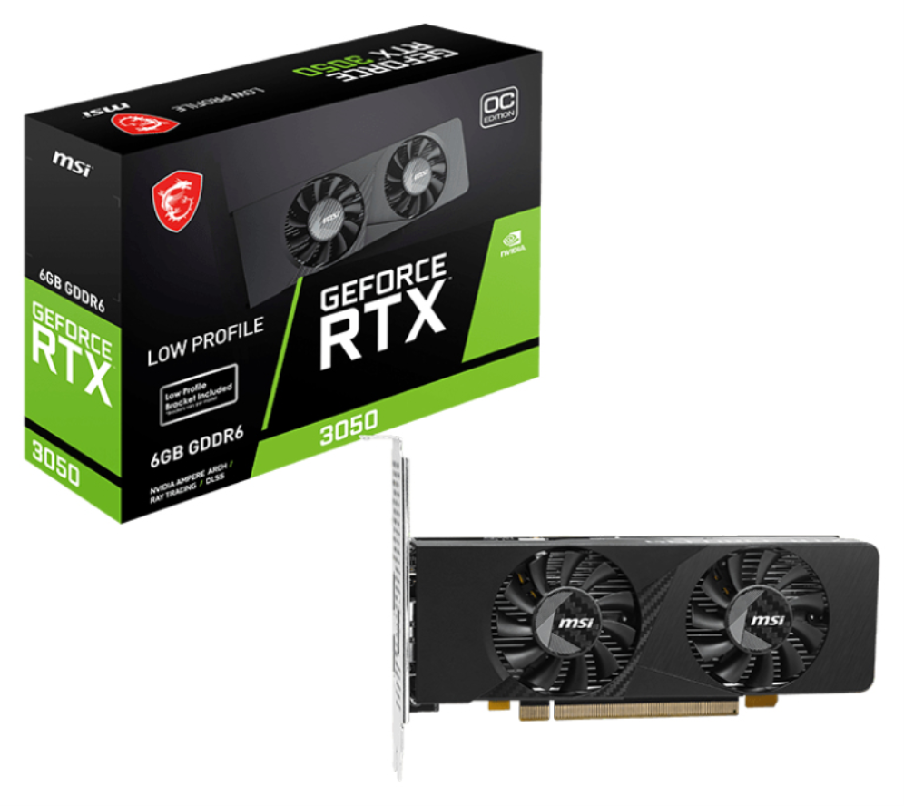 MSI GEFORCE RTX 3050 LP E 6G OC tarjeta gráfica NVIDIA 6 GB GDDR6