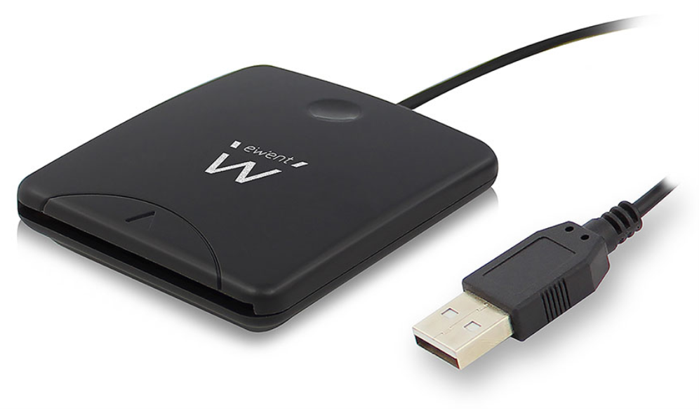 Ewent EW1052 lector de tarjeta inteligente USB USB 2.0 Negro