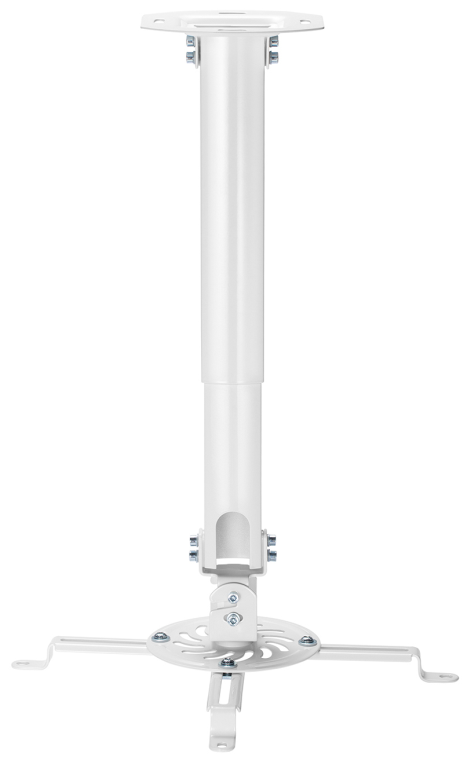 AISENS Soporte Universal Giratorio, Inclinable y Extensible de Techo para Proyector 13.5Kg, Blanco