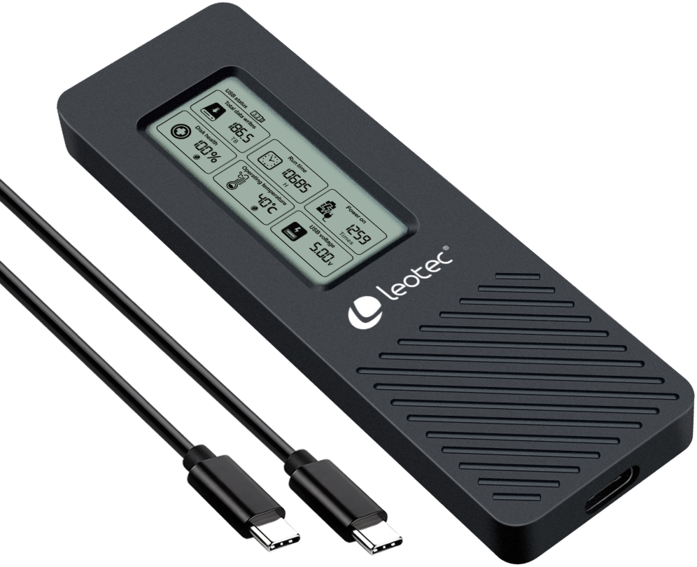 Leotec LEM2EXT01 disco duro externo USB Tipo C 3.2 Gen 2 (3.1 Gen 2) Negro