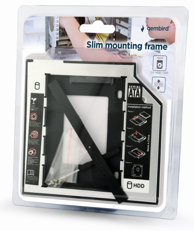 Gembird MF-95-01 panel bahía disco duro 13,3 cm (5.25") Panel de control