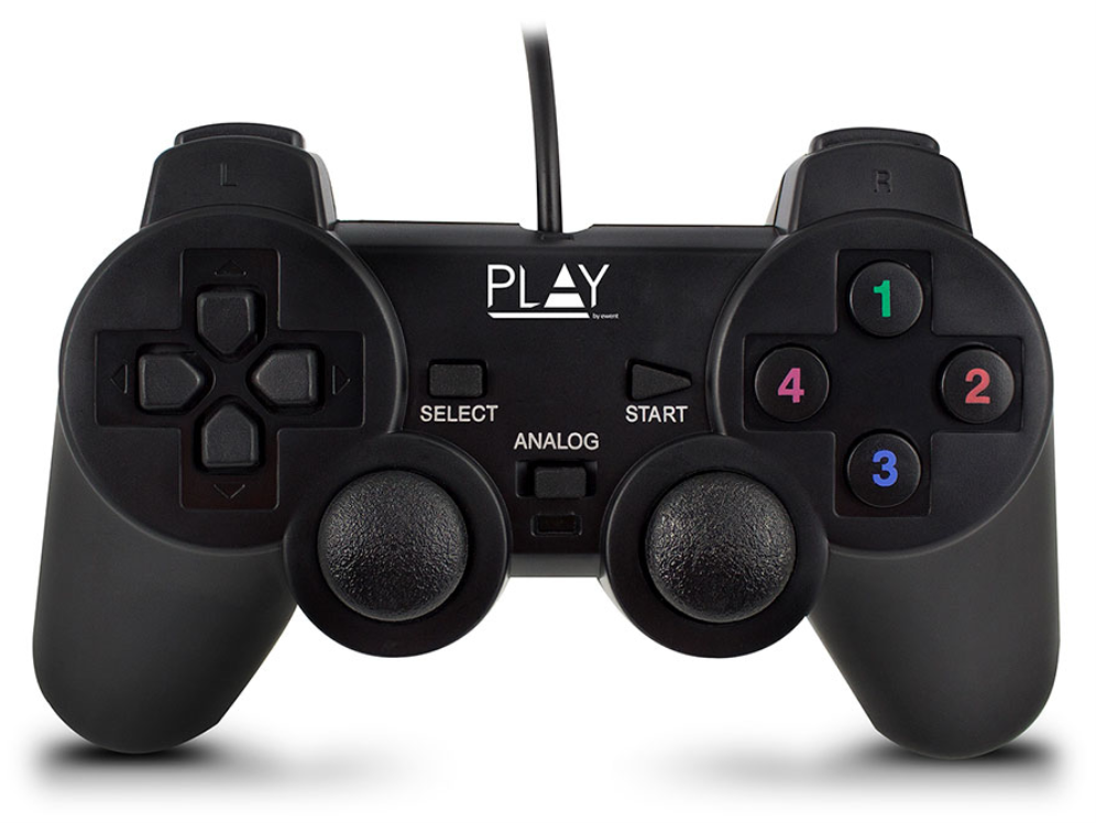 Ewent Play Negro USB 2.0 Gamepad Analógico/Digital PC