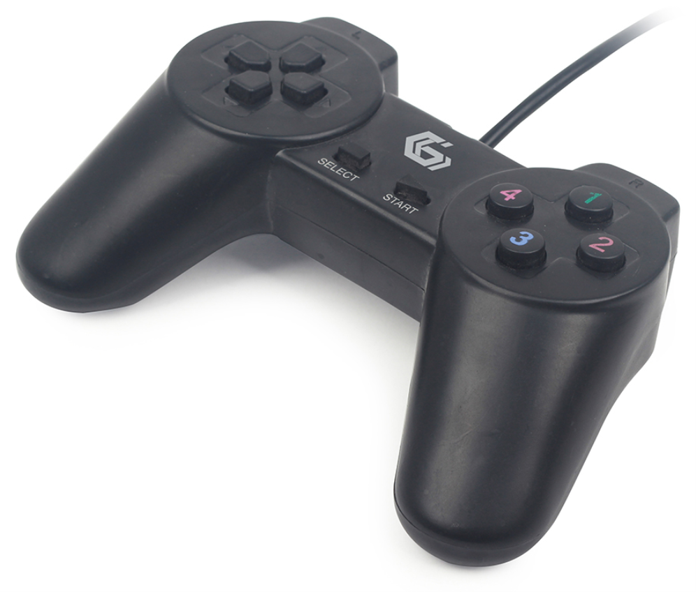 Gembird JPD-UB2-01 mando y volante Negro USB 2.0 Gamepad PC