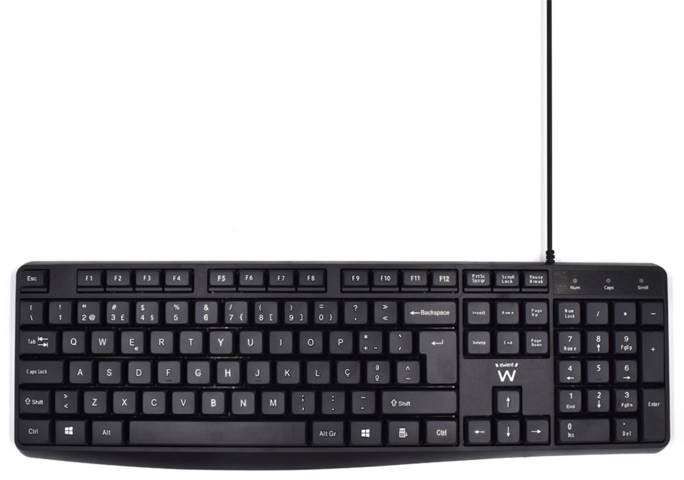 Ewent EW3002 teclado Oficina USB QWERTY Portugués Negro