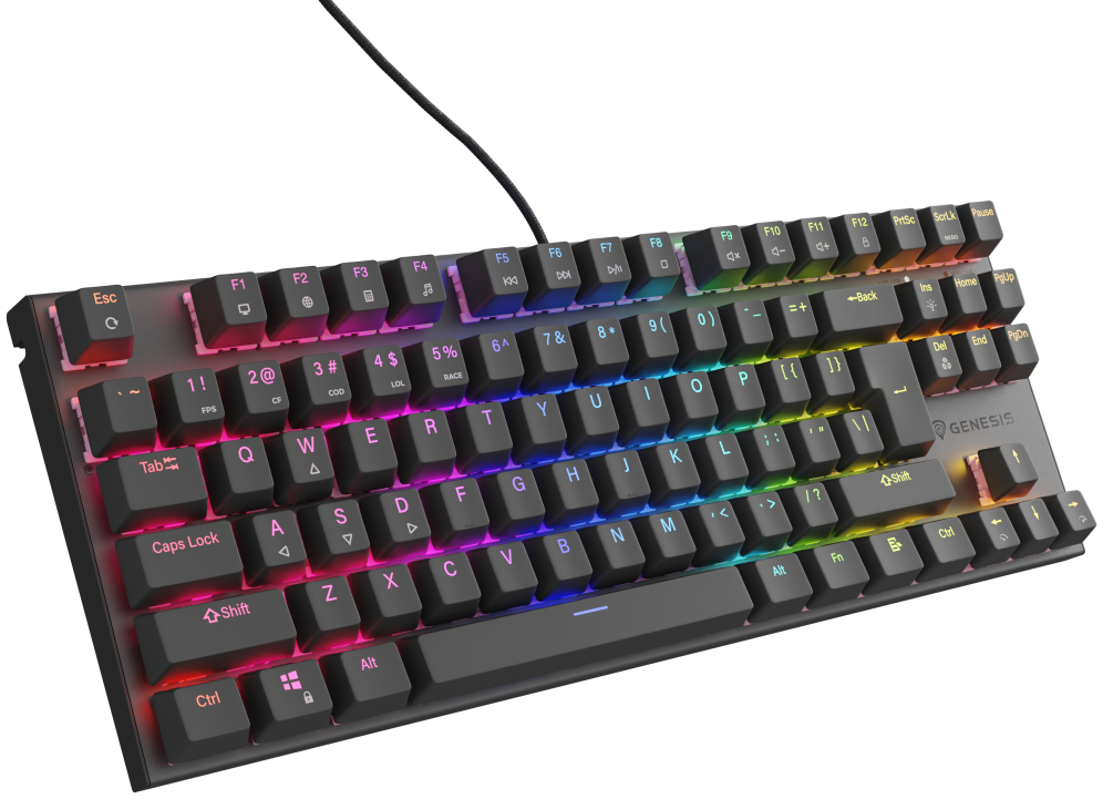GENESIS Thor 303 TKL teclado Juego USB QWERTY Español Negro