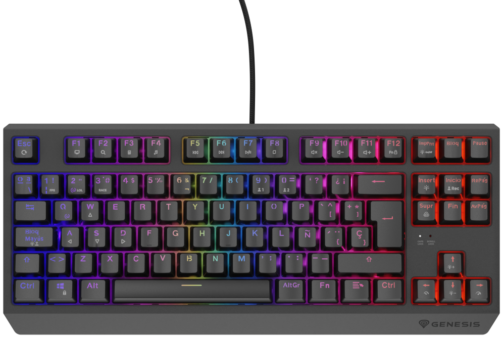 GENESIS Thor 230 TKL teclado Juego USB QWERTY Español Negro