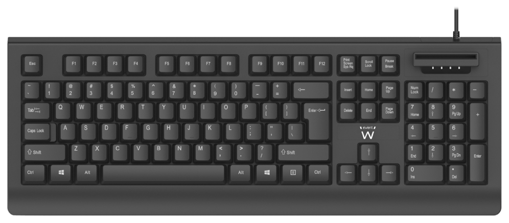 Ewent EW3286 teclado Universal USB QWERTY Español Negro