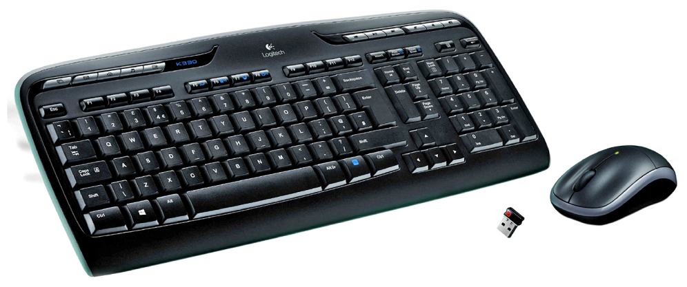 Logitech MK330 teclado Ratón incluido Oficina USB QWERTY Español Negro, Gris