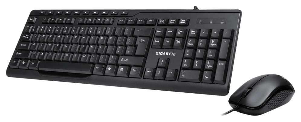 GIGABYTE KM6300 teclado Ratón incluido Hogar USB QWERTY Español Negro