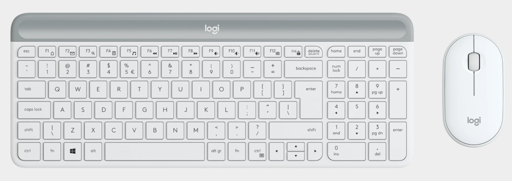 Logitech 920-009199 teclado Ratón incluido Oficina RF inalámbrico Español Blanco