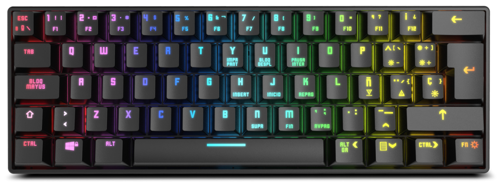Krom Kluster teclado Juego USB + Bluetooth Negro
