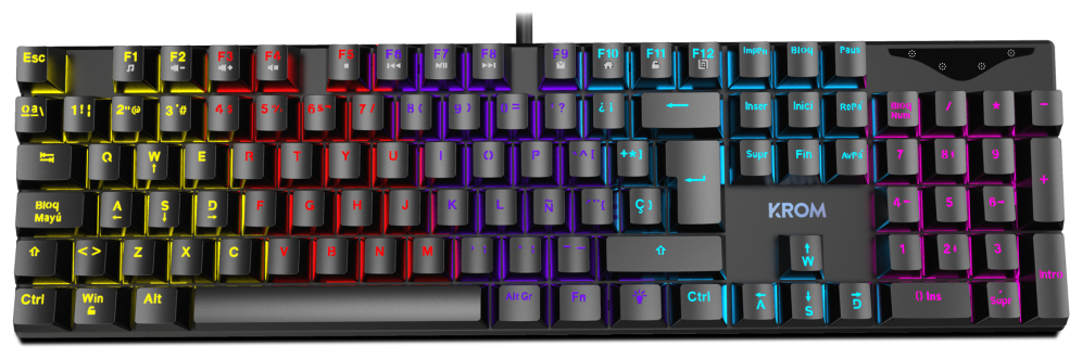 Krom Kasic teclado Juego USB QWERTY Inglés Negro