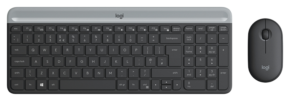 Logitech Slim MK470 teclado Ratón incluido Universal RF inalámbrico QWERTY Español Grafito