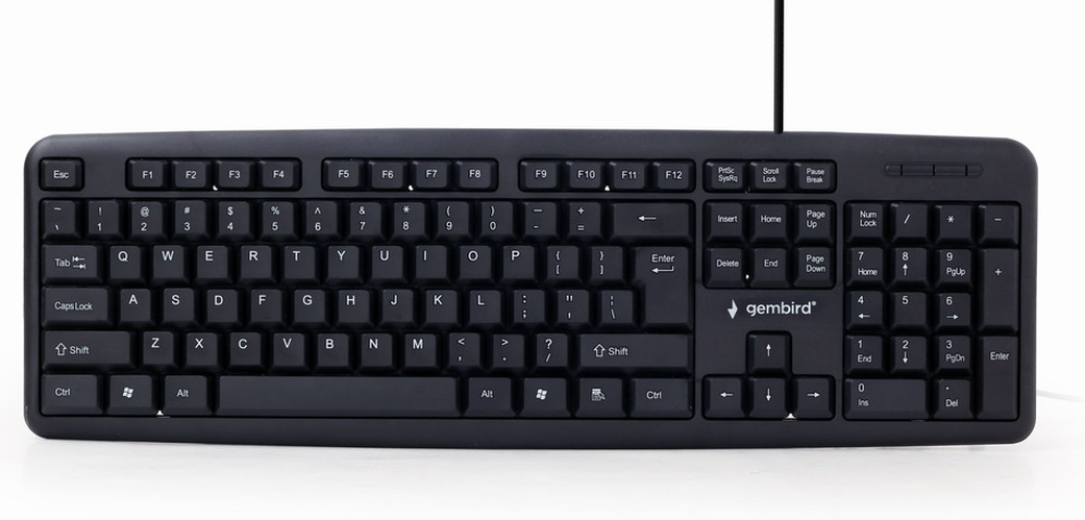 Gembird KB-U-103 teclado USB Inglés de EE. UU. Negro