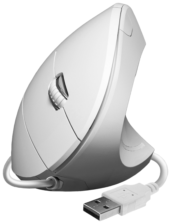 SUBBLIM Ratón GLIDE VERTICAL ERGO WIRED MOUSE WHITE