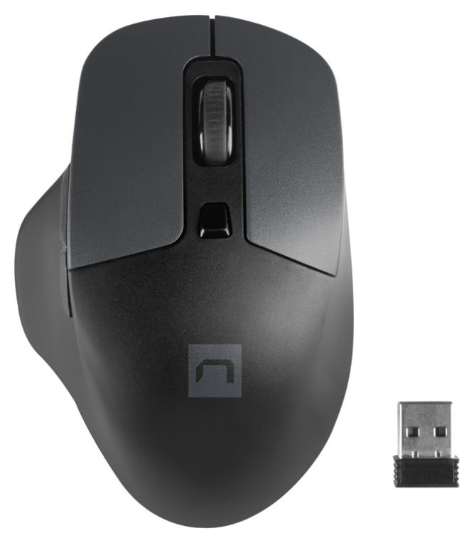 NATEC BlackBird 2 ratón Oficina Ambidextro RF inalámbrico IR LED 1600 DPI