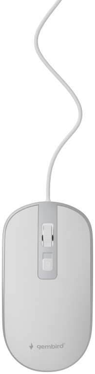 Gembird MUS-4B-06-WS ratón Oficina Ambidextro USB tipo A Óptico 1200 DPI