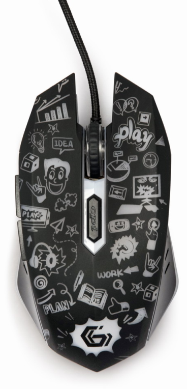 Gembird MUS-6B-GRAFIX-01 ratón Oficina mano derecha USB tipo A Óptico 3600 DPI