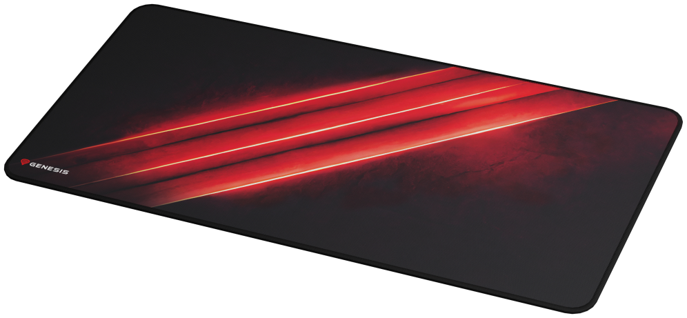GENESIS Carbon 500 Maxi Flash G2 Alfombrilla de ratón para juegos Negro, Rojo