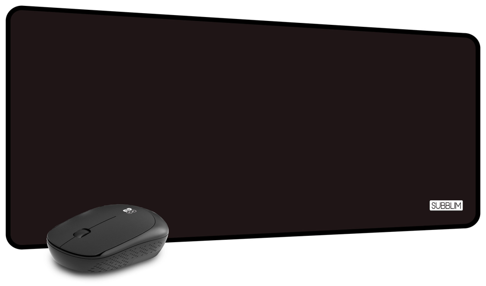 SUBBLIM Alfombrilla con Ratón Harmony Pack Mousepad XL + Wireless Mouse Black