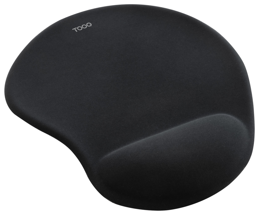 TooQ Alfombrilla para ratón ergonómica con reposamuñecas de gel, Negro