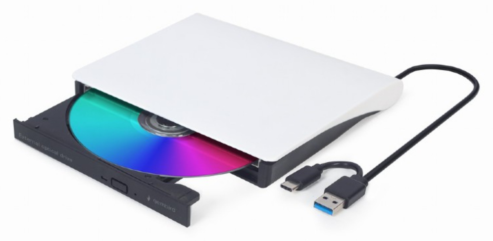 Gembird DVD-USB-031-BW unidad de disco óptico DVD±RW Negro