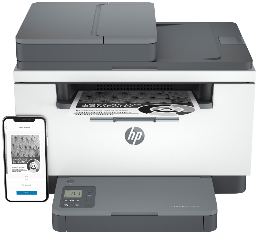 HP LaserJet M234sdw Inalámbrico Multifunction Blanco y negro Impresora, Fotocopiadora, escáner; Dúplex