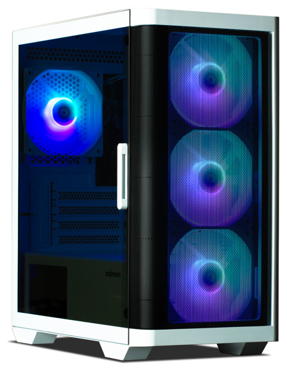 Zalman M4 WHITE carcasa de ordenador Mini Tower Negro, Blanco