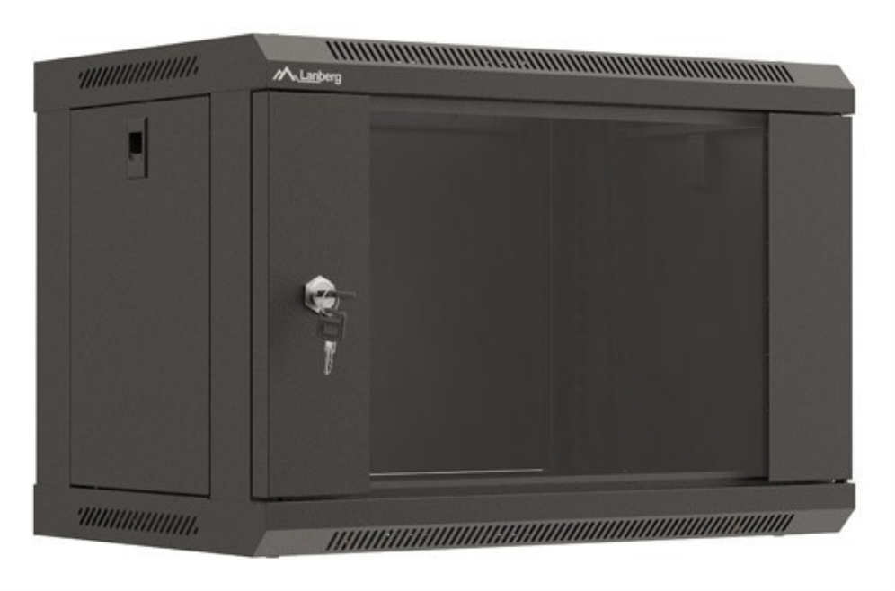 Lanberg WF03-5306-10B armario rack 6U Bastidor de pared Negro