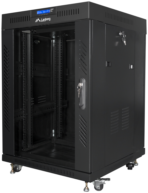 Lanberg FF01-6615-12BL armario rack 15U Rack o bastidor independiente Negro