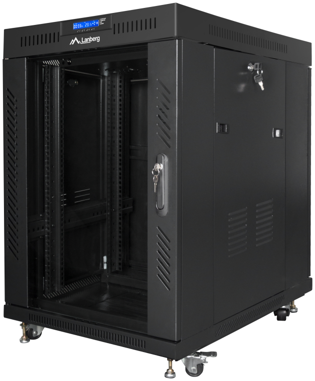 Lanberg FF01-6815-12BL armario rack 15U Rack o bastidor independiente Negro