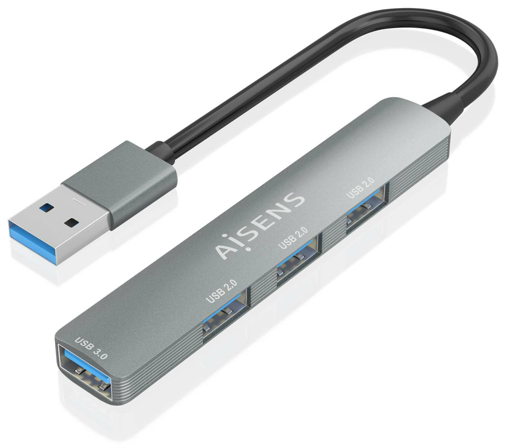 AISENS A106-0859 hub de interfaz USB 3.2 Gen 1 (3.1 Gen 1) Type-A 5000 Mbit/s