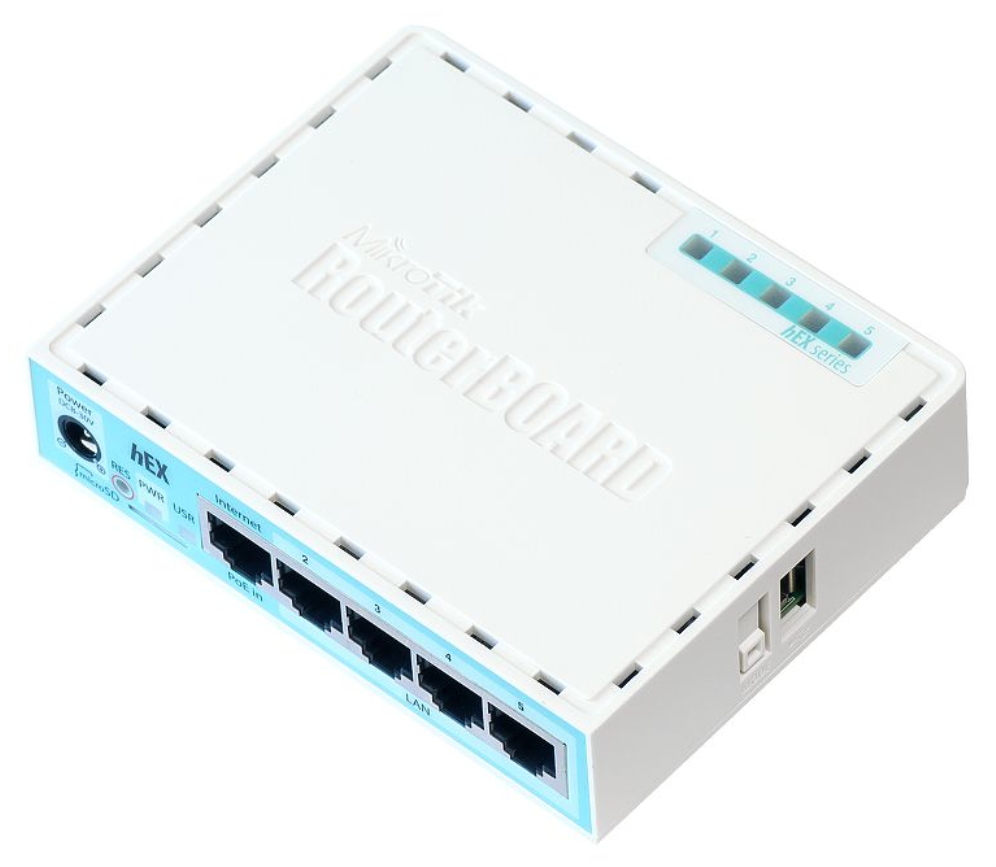 Mikrotik RB750GR3 router Gigabit Ethernet Turquesa, Blanco
