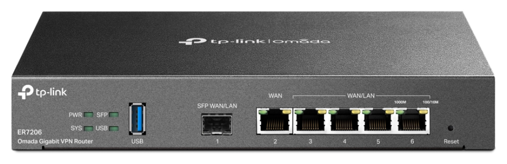 TP-Link Omada ER7206 router Gigabit Ethernet Negro